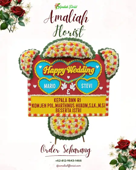 Papan Bunga Pernikahan Sukareja